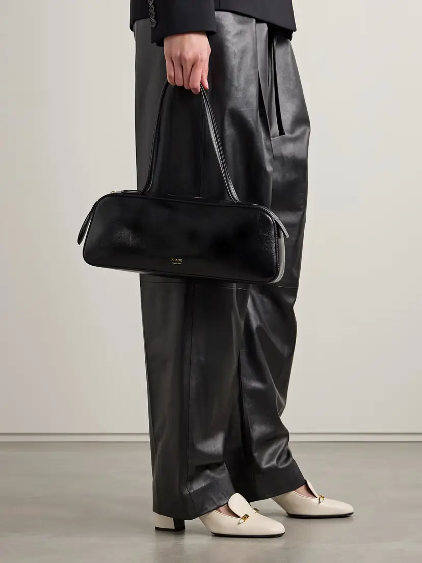 Khaite Simona Glossed-leather Shoulder Bag | Thumbnail 2