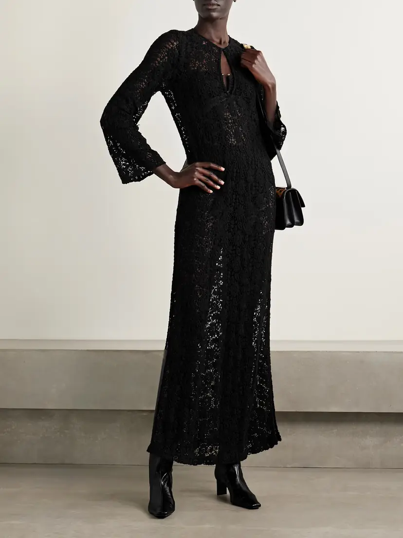 Nili Lotan Della Crocheted Cotton Maxi Dress | Thumbnail 2 Nili Lotan Della Crocheted Cotton Maxi Dress | Thumbnail 2