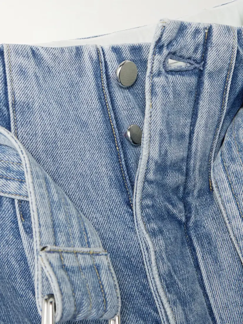 AGOLDE + Maria Mcmanus Corset Wide Leg Belted Pintucked High-rise Jeans | Thumbnail 5 AGOLDE + Maria Mcmanus Corset Wide Leg Belted Pintucked High-rise Jeans | Thumbnail 5