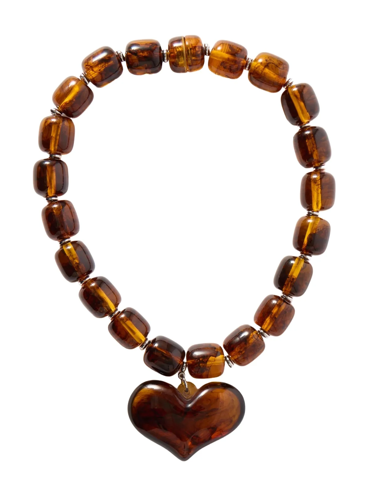 Amore Silver-tone Resin Necklace