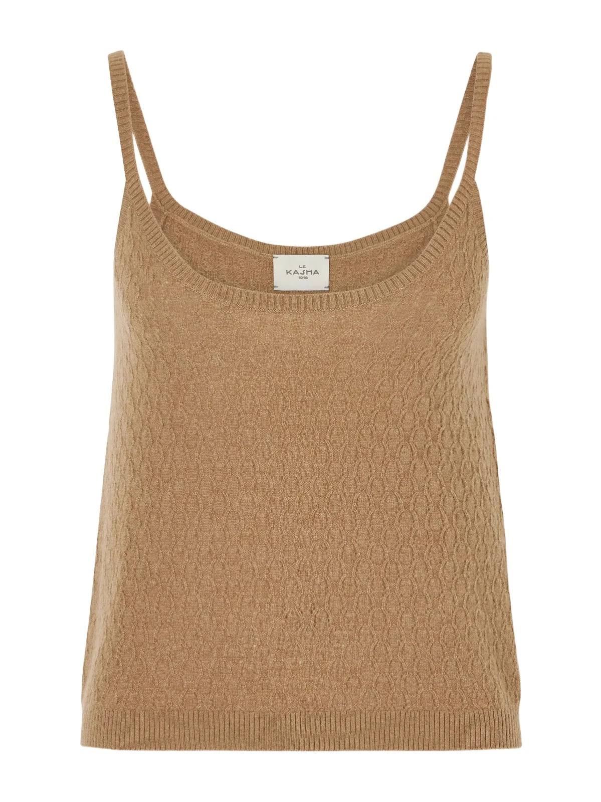 Le Kasha Fregene Pointelle-knit Cashmere Top