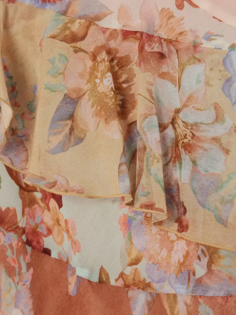 Zimmermann Awaken Ruffled Floral-print Cotton And Silk-blend Crepe De Chine Maxi Dress | Thumbnail 4 Zimmermann Awaken Ruffled Floral-print Cotton And Silk-blend Crepe De Chine Maxi Dress | Thumbnail 4