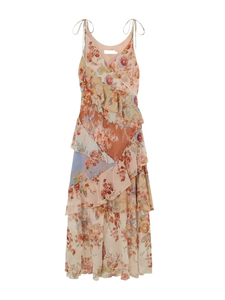 Awaken Ruffled Floral-print Cotton And Silk-blend Crepe De Chine Maxi Dress Awaken Ruffled Floral-print Cotton And Silk-blend Crepe De Chine Maxi Dress