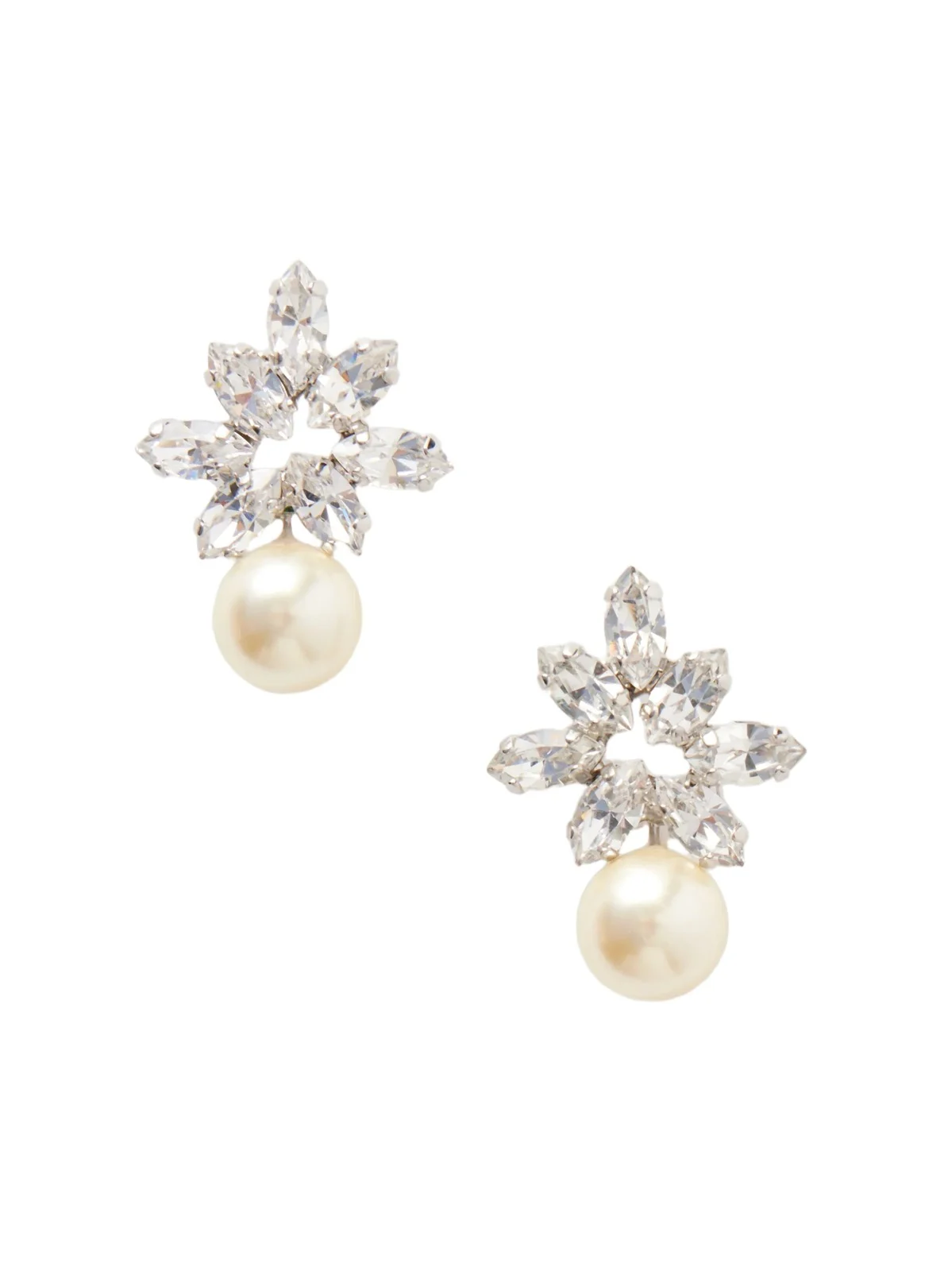 Liza Silver-tone Crystal Earrings Liza Silver-tone Crystal Earrings