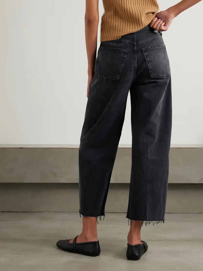 Citizens of Humanity Ayla Cropped Frayed High-rise Wide-leg Jeans | Thumbnail 4 Citizens of Humanity Ayla Cropped Frayed High-rise Wide-leg Jeans | Thumbnail 4