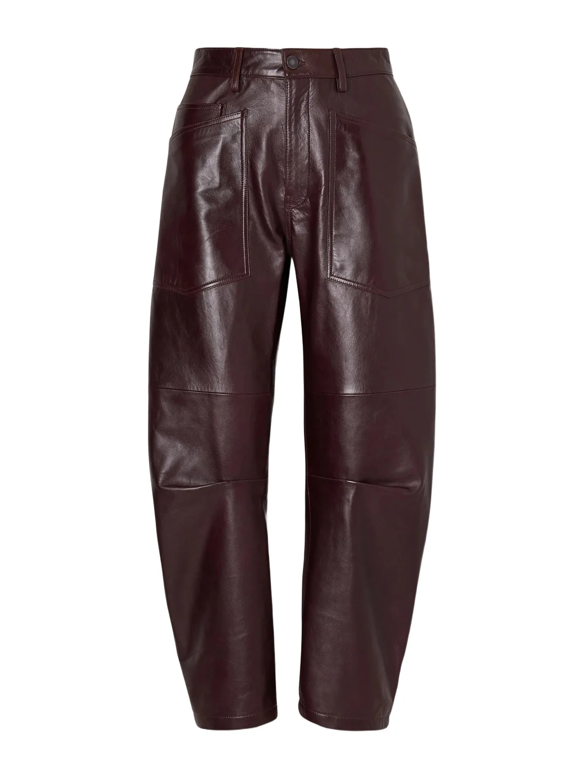 Shon Leather Barrel-leg Pants Shon Leather Barrel-leg Pants