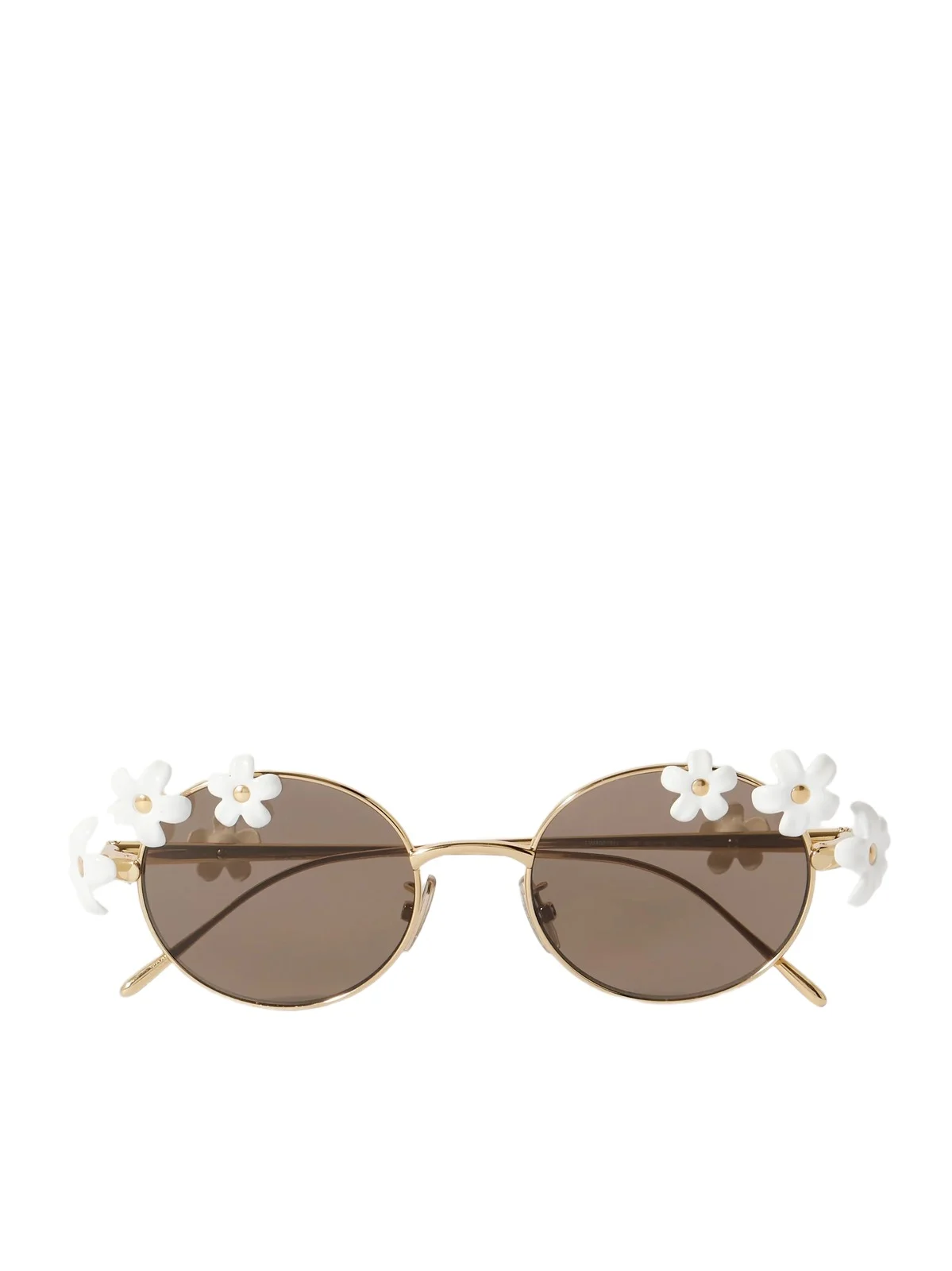 + Paula's Ibiza Embellished Round-frame Gold-tone Sunglasses + Paula's Ibiza Embellished Round-frame Gold-tone Sunglasses