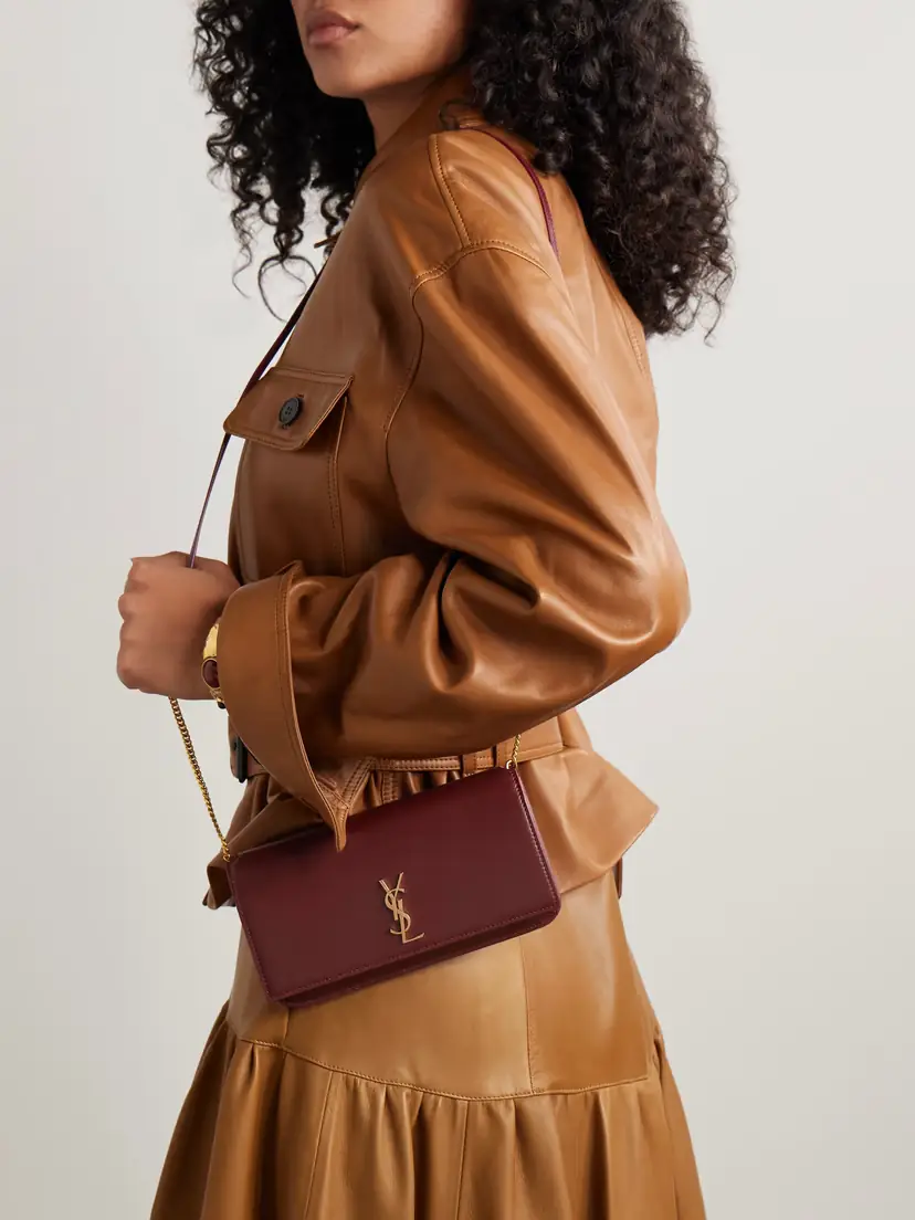Saint Laurent Cassandre Strap Leather Phone Case | Thumbnail 2