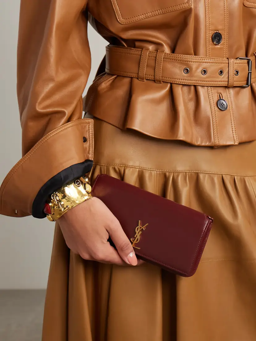 Saint Laurent Cassandre Strap Leather Phone Case | Thumbnail 6