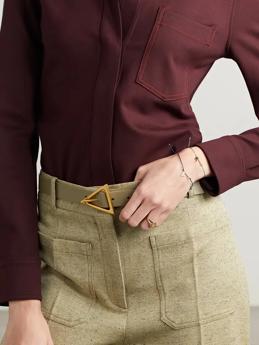 Sydney Evan Initial 14-karat Gold And Cord Bracelet - Blue | Thumbnail 5 Sydney Evan Initial 14-karat Gold And Cord Bracelet - Blue | Thumbnail 5