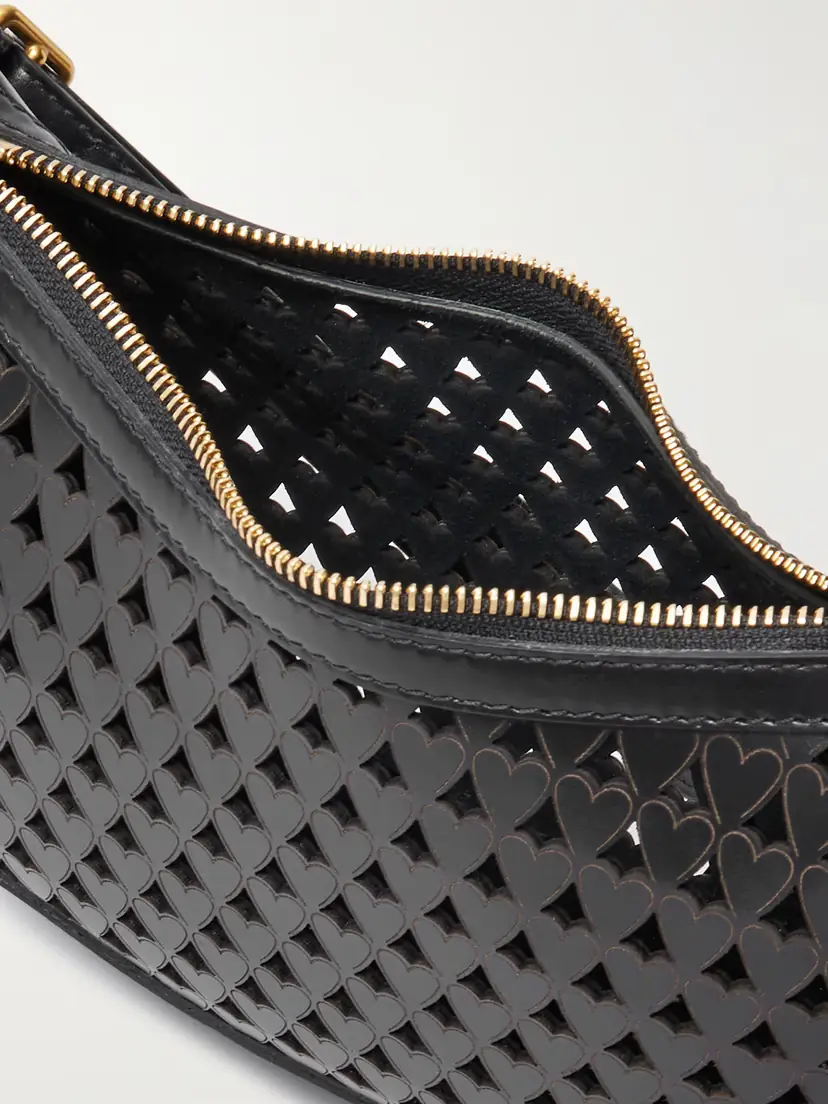 Isabel Marant Oskan Moon Studded Laser-cut Leather Shoulder Bag | Thumbnail 5
