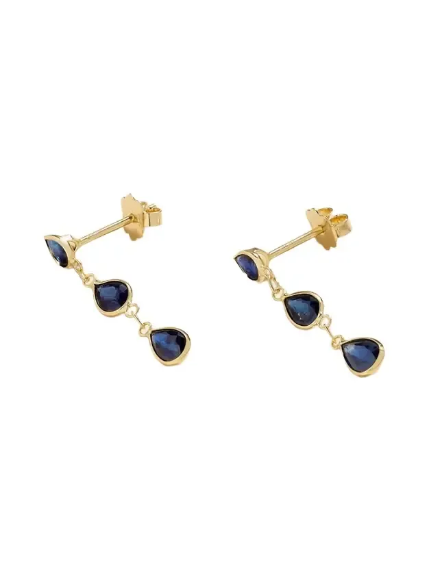 Chakra Gold Sapphire Earrings Chakra Gold Sapphire Earrings