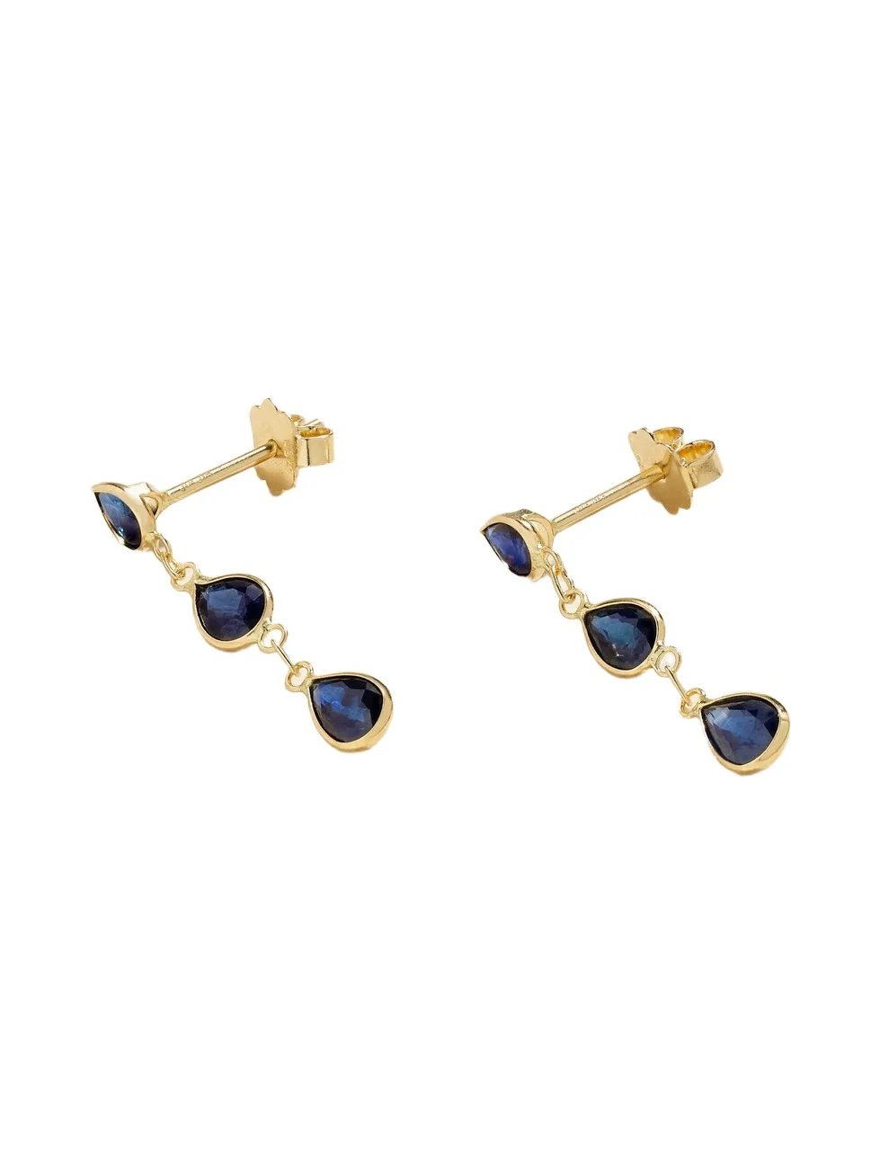Chakra Gold Sapphire Earrings Chakra Gold Sapphire Earrings