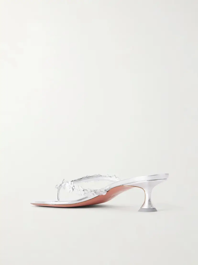 Amina Muaddi Janis 45 Crystal-embellished Leather Thong Sandals | Thumbnail 3 Amina Muaddi Janis 45 Crystal-embellished Leather Thong Sandals | Thumbnail 3