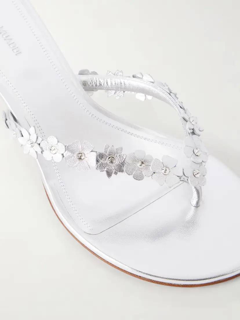 Amina Muaddi Janis 45 Crystal-embellished Leather Thong Sandals | Thumbnail 5 Amina Muaddi Janis 45 Crystal-embellished Leather Thong Sandals | Thumbnail 5