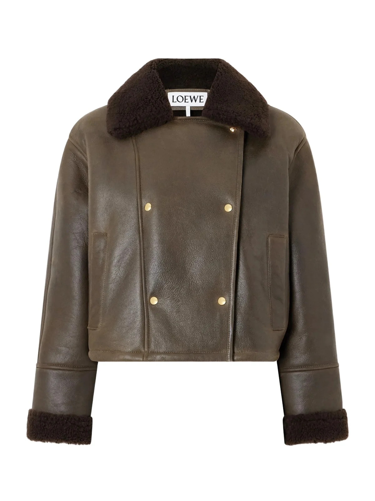 Loewe Double-breasted Shearling Jacket