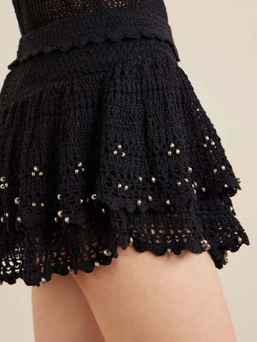 Isabel Marant Metuanie Crocheted Embellished Cotton-blend Shorts | Thumbnail 5 Isabel Marant Metuanie Crocheted Embellished Cotton-blend Shorts | Thumbnail 5