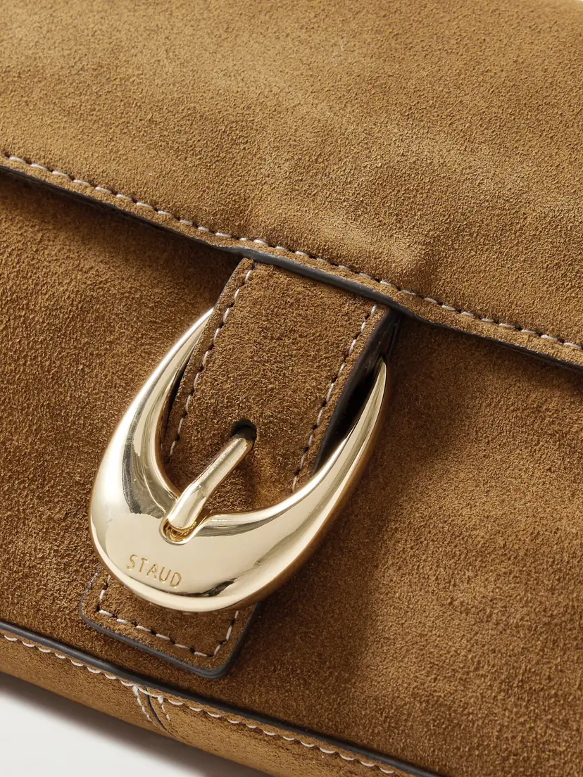 Staud Harlow Buckled Suede Shoulder Bag | Thumbnail 4 Staud Harlow Buckled Suede Shoulder Bag | Thumbnail 4