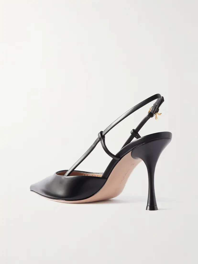 Gianvito Rossi Ascent 85 Leather Slingback Pumps | Thumbnail 3