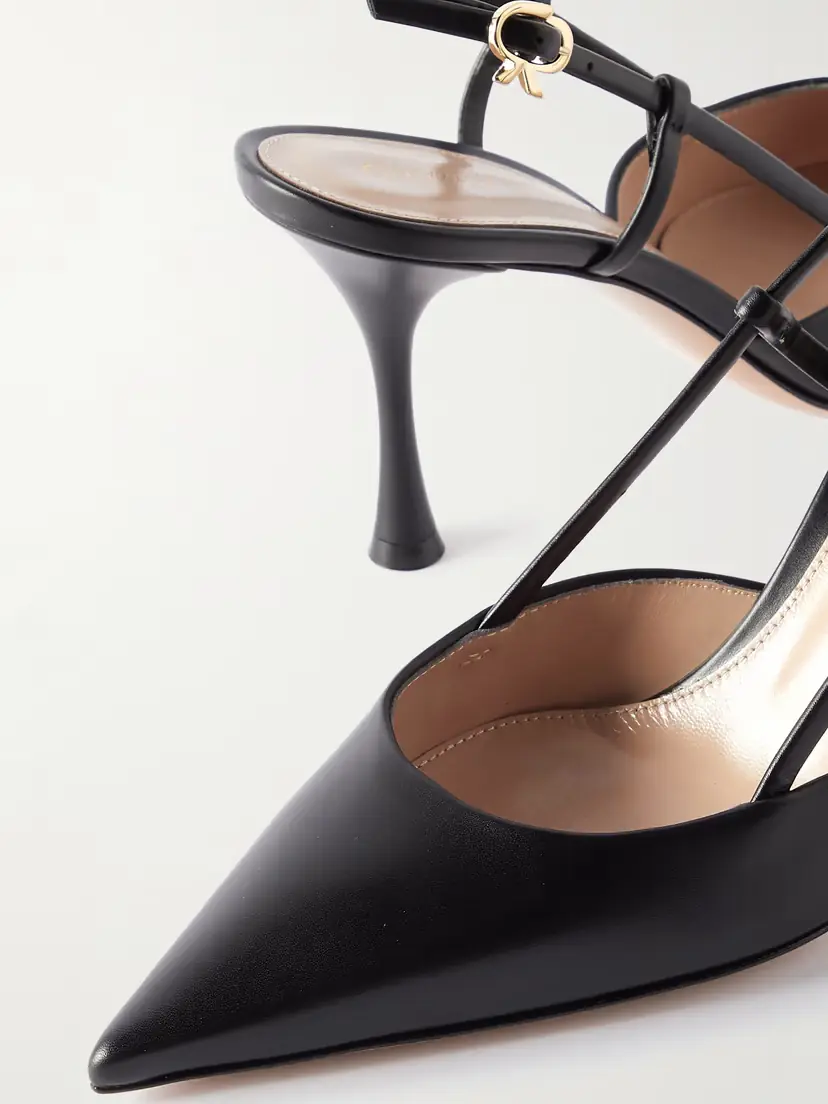 Gianvito Rossi Ascent 85 Leather Slingback Pumps | Thumbnail 4