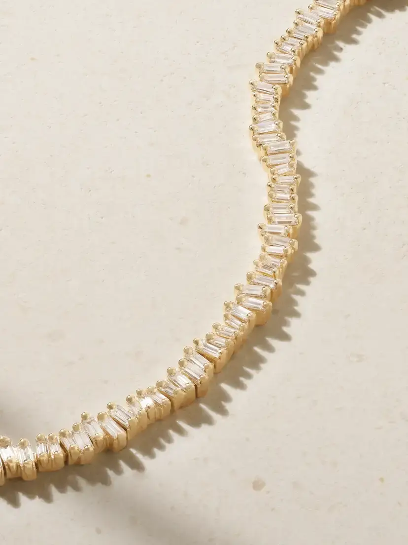 Suzanne Kalan 18-karat Gold Diamond Tennis Bracelet | Thumbnail 4