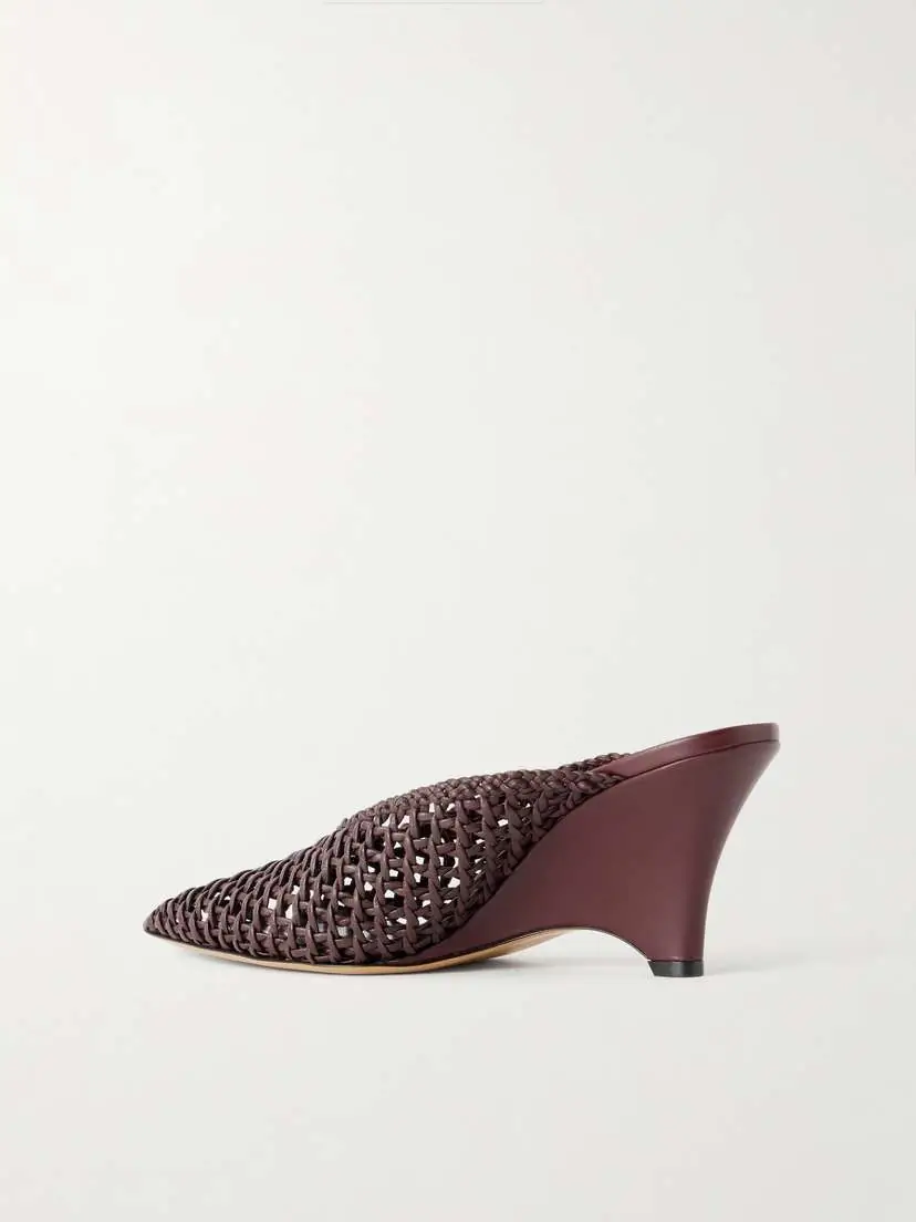 Le Monde Béryl Victoria 70 Woven Leather Mules | Thumbnail 3 Le Monde Béryl Victoria 70 Woven Leather Mules | Thumbnail 3