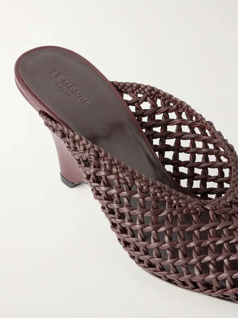 Le Monde Béryl Victoria 70 Woven Leather Mules | Thumbnail 5 Le Monde Béryl Victoria 70 Woven Leather Mules | Thumbnail 5