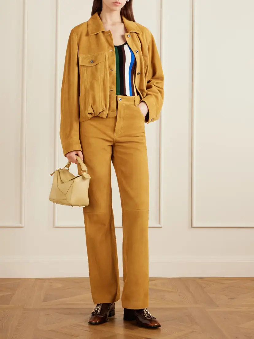 Loewe Gathered Suede Jacket | Thumbnail 2 Loewe Gathered Suede Jacket | Thumbnail 2