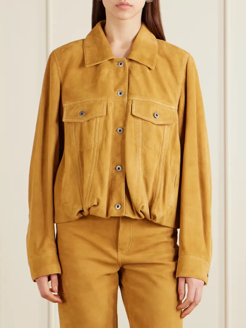 Loewe Gathered Suede Jacket | Thumbnail 3 Loewe Gathered Suede Jacket | Thumbnail 3