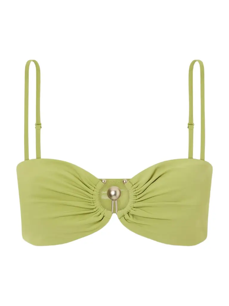 Ruched Prong Bandeau Bikini Top Ruched Prong Bandeau Bikini Top