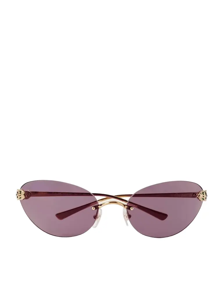 Panthère De Cartier Rimless Cat-eye Gold-tone Sunglasses Panthère De Cartier Rimless Cat-eye Gold-tone Sunglasses