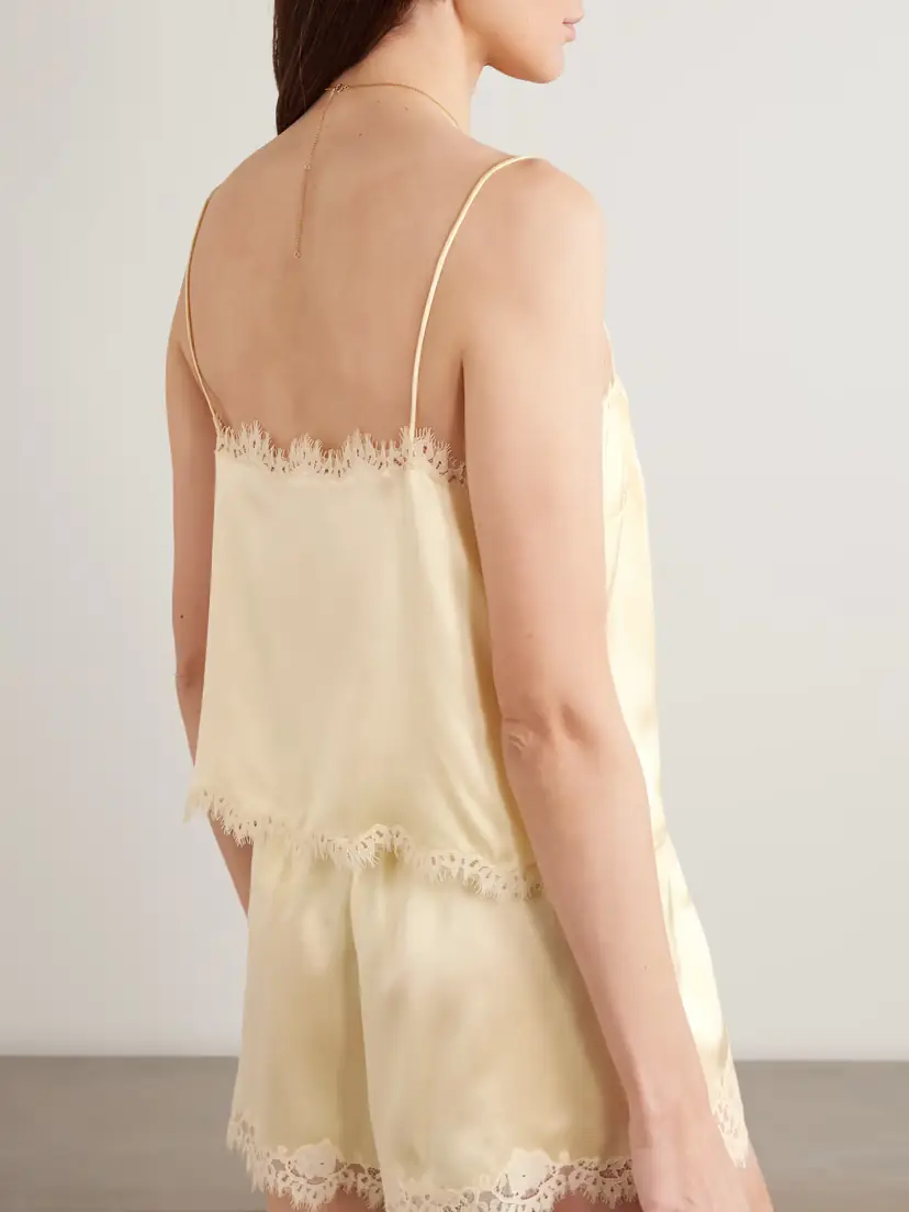 DÔEN Loure Lace-trimmed Silk-satin Top | Thumbnail 3 DÔEN Loure Lace-trimmed Silk-satin Top | Thumbnail 3