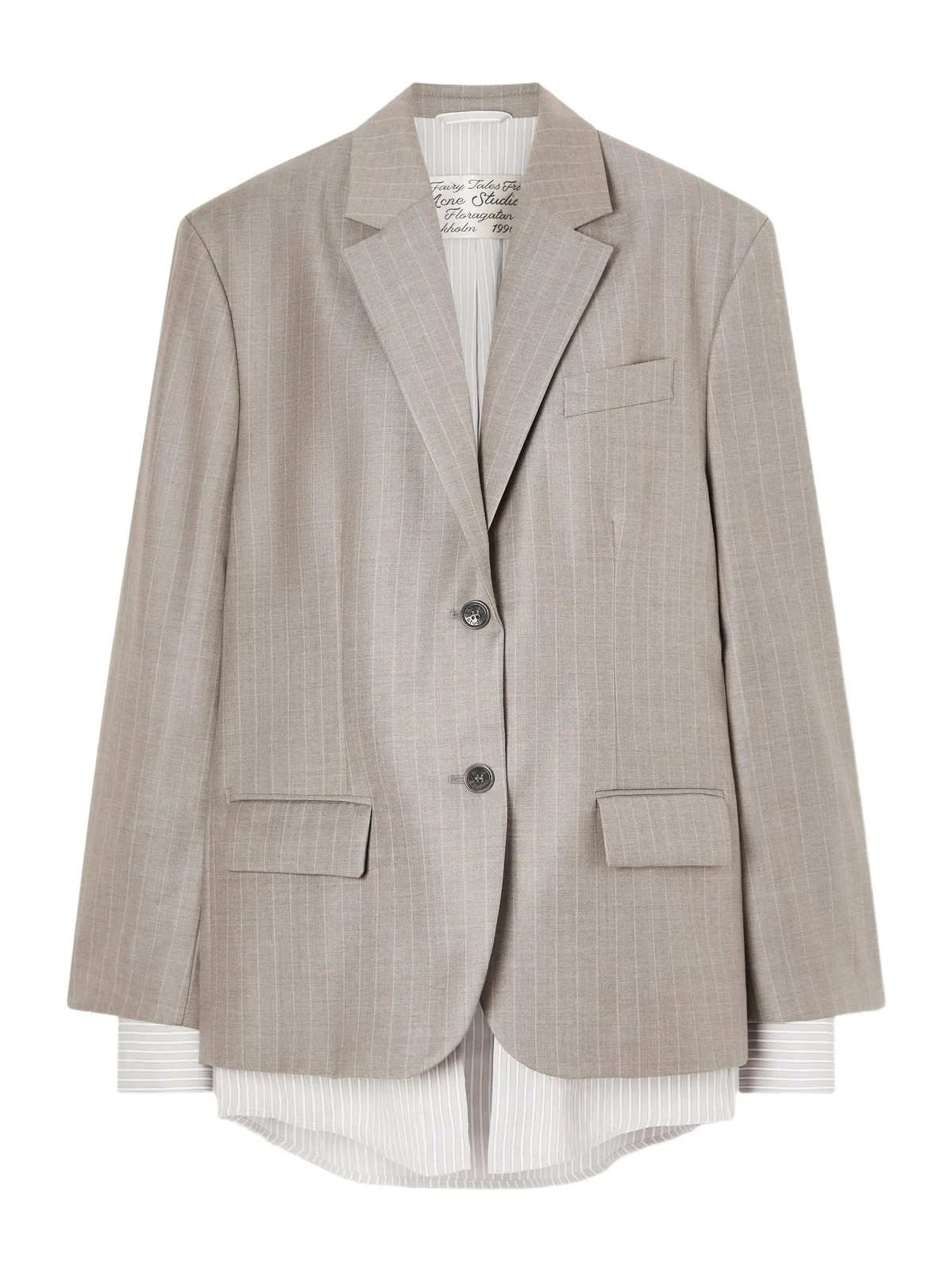 Julago Mels Pinstriped Wool Blazer