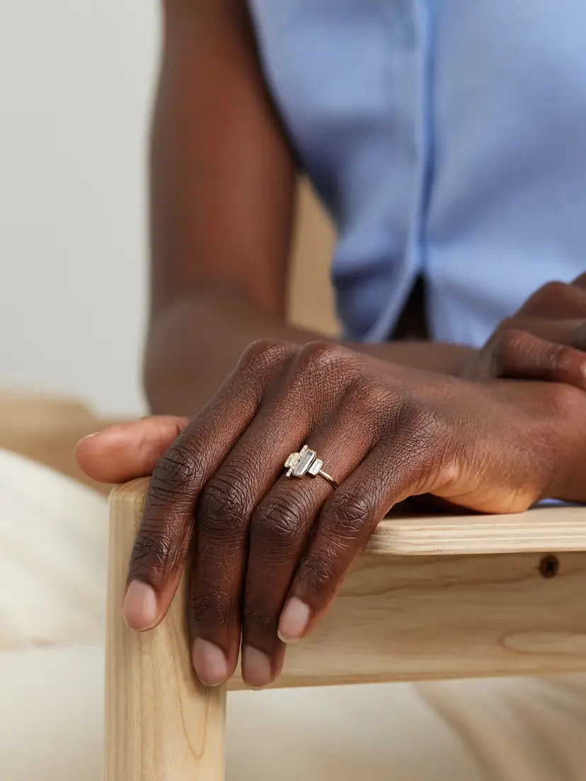 Melissa Joy Manning Cityscape 14-karat Recycled Gold, Aquamarine And Diamond Ring | Thumbnail 2 Melissa Joy Manning Cityscape 14-karat Recycled Gold, Aquamarine And Diamond Ring | Thumbnail 2