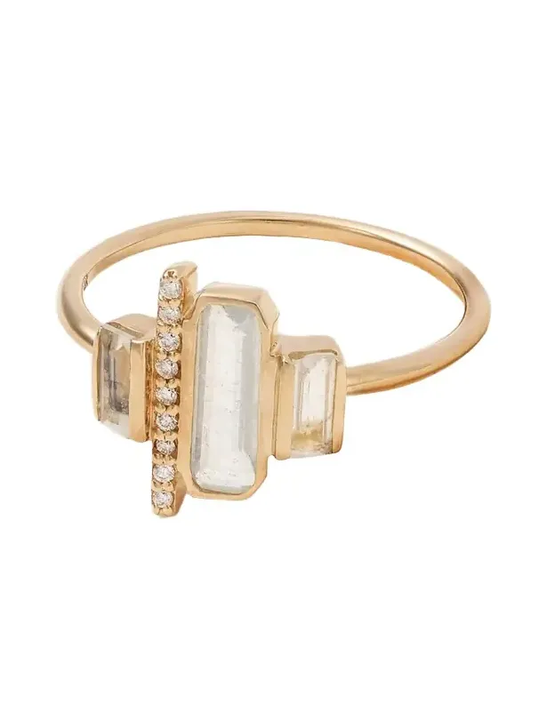 Cityscape 14-karat Recycled Gold, Aquamarine And Diamond Ring Cityscape 14-karat Recycled Gold, Aquamarine And Diamond Ring