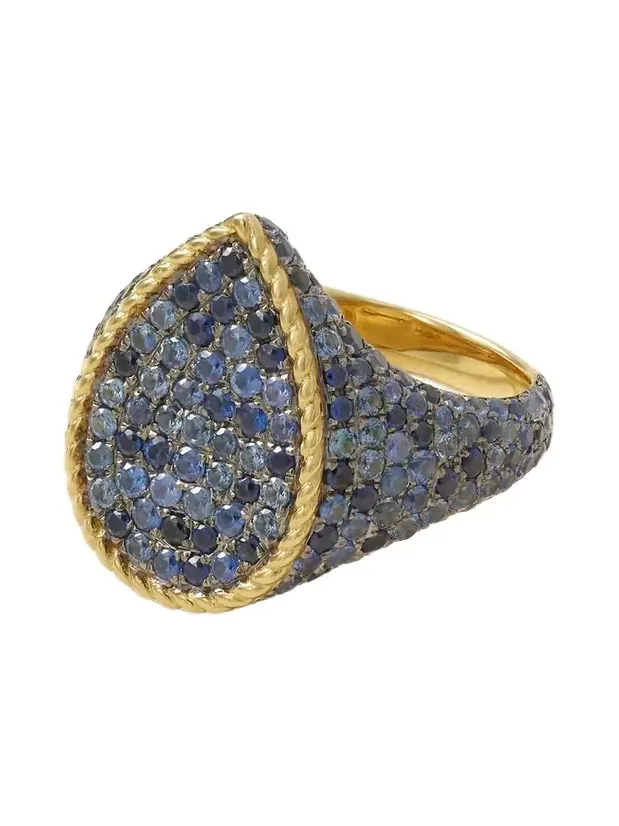 Poire 9-karat Gold Sapphire Ring