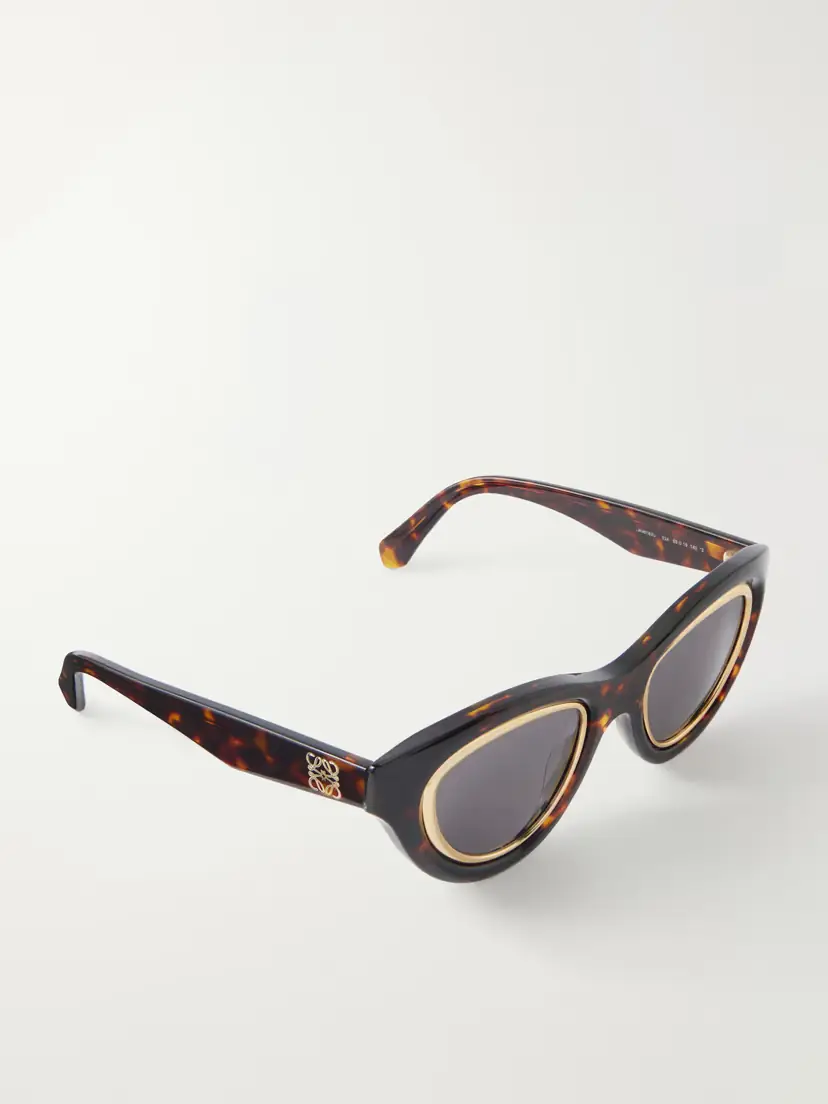 Loewe Anagram Cat-eye Tortoiseshell Acetate And Gold-tone Sunglasses | Thumbnail 3 Loewe Anagram Cat-eye Tortoiseshell Acetate And Gold-tone Sunglasses | Thumbnail 3