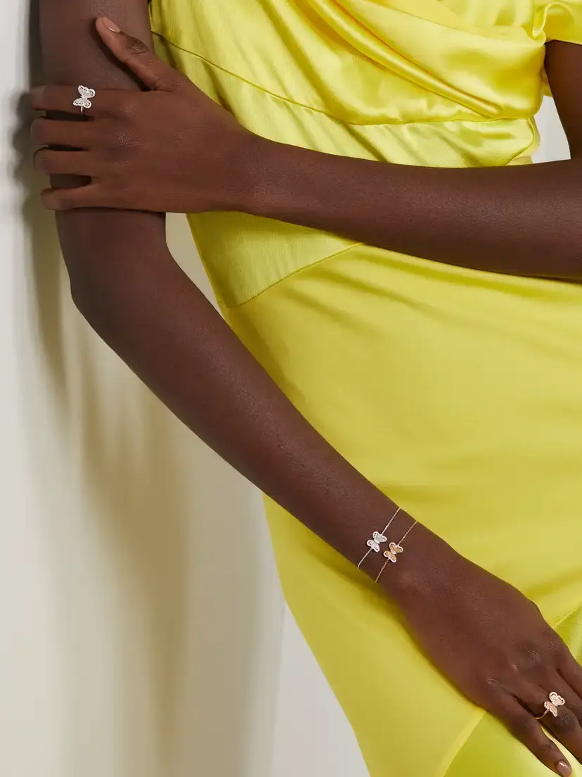 De Beers London Portraits Of Nature Butterfly 18-karat White Gold Diamond Bracelet | Thumbnail 5