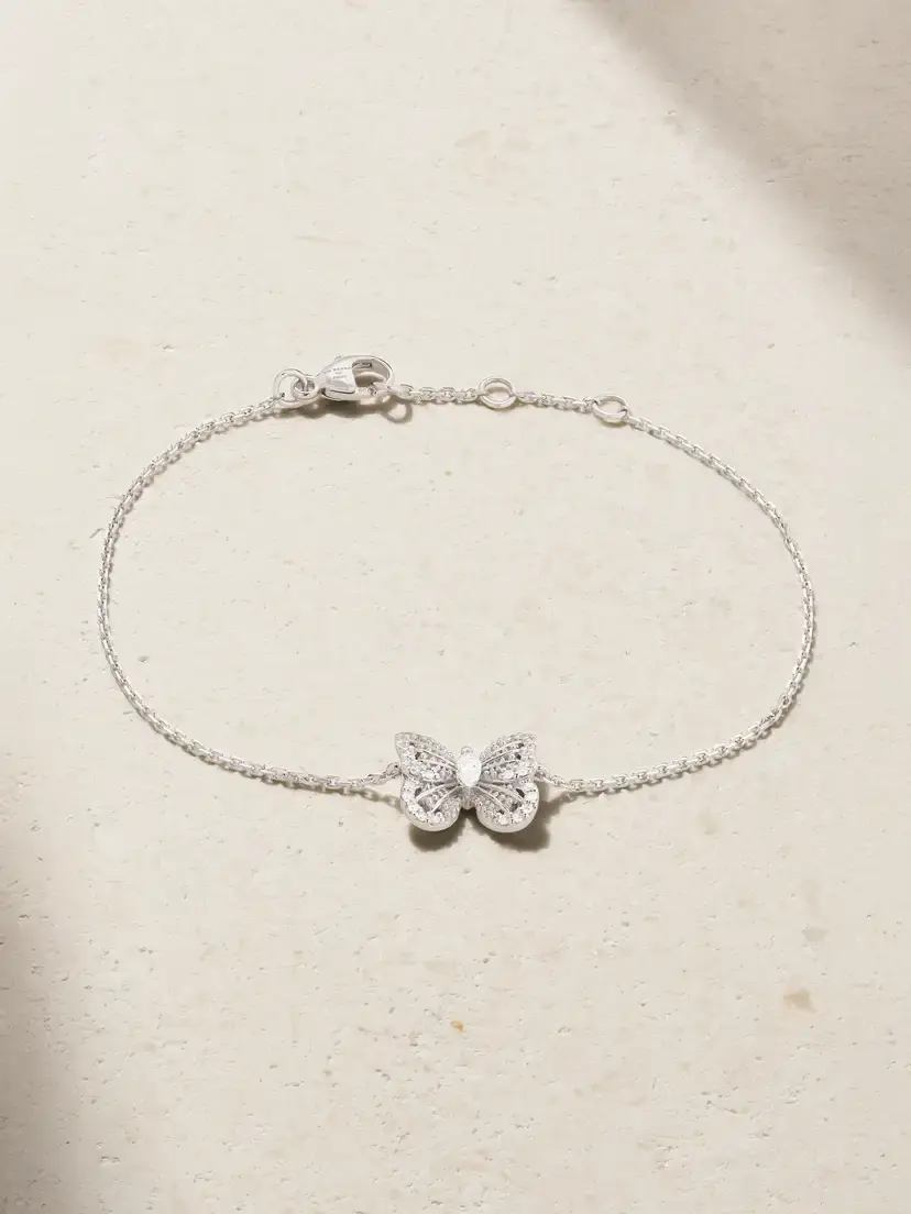 Portraits Of Nature Butterfly 18-karat White Gold Diamond Bracelet Portraits Of Nature Butterfly 18-karat White Gold Diamond Bracelet