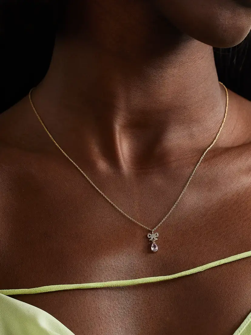 STONE AND STRAND Pretty In Pink 10-karat Gold, Amethyst And Diamond Necklace | Thumbnail 2 STONE AND STRAND Pretty In Pink 10-karat Gold, Amethyst And Diamond Necklace | Thumbnail 2