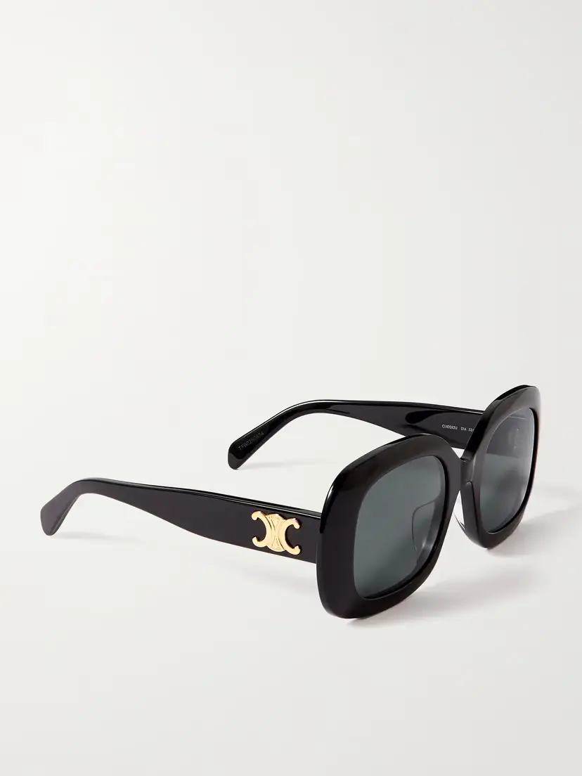 CELINE Eyewear Triomphe Oval-frame Acetate Sunglasses | Thumbnail 3