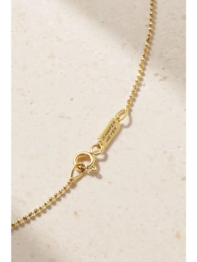 Jennifer Meyer Heart 18-karat Gold Diamond Necklace | Thumbnail 3