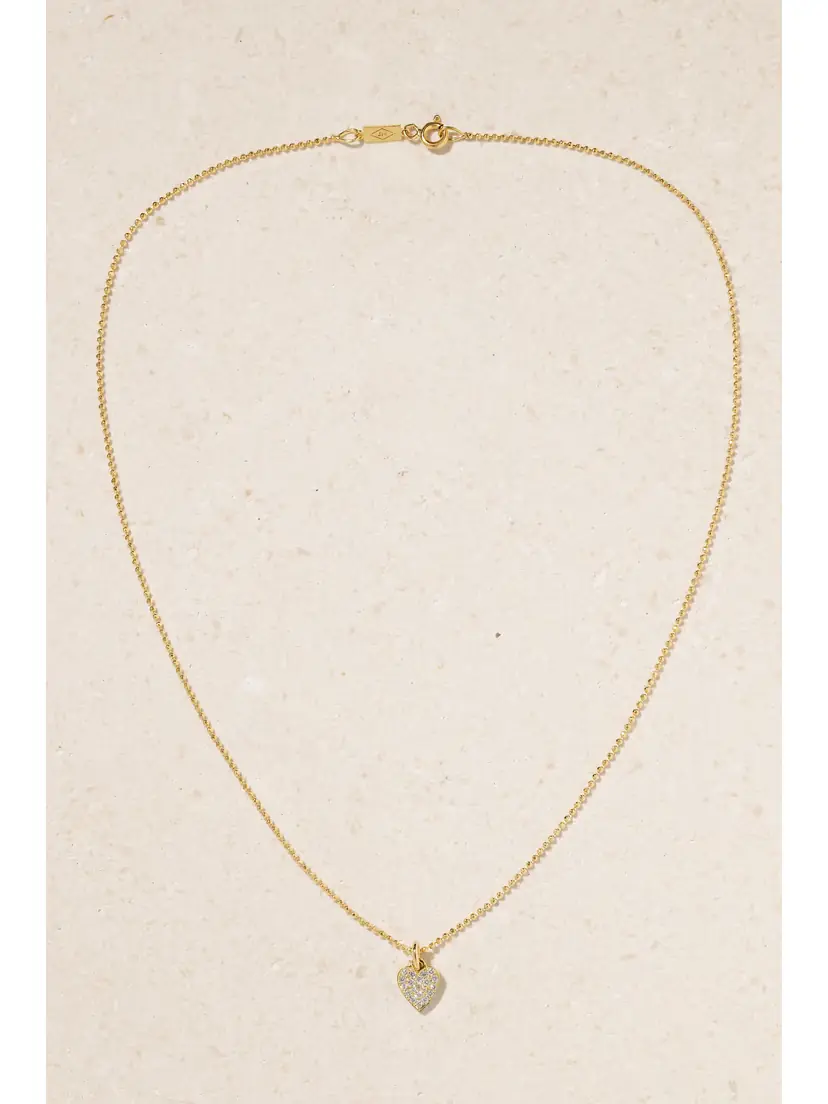 Jennifer Meyer Heart 18-karat Gold Diamond Necklace | Thumbnail 4