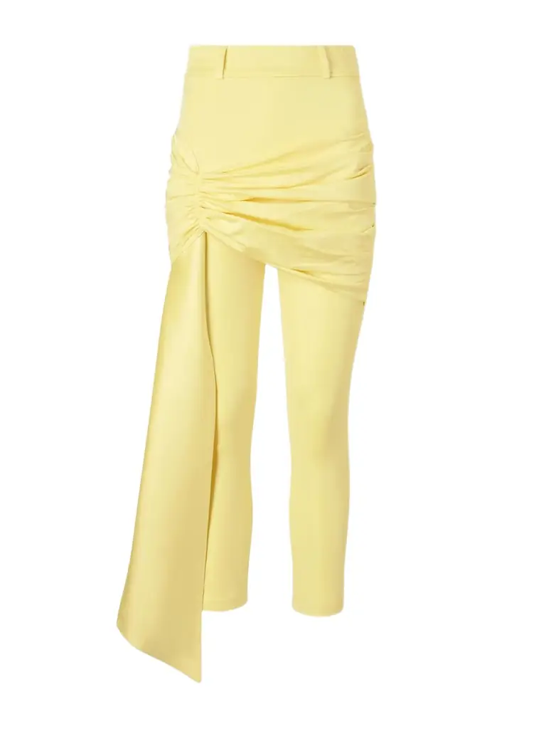 Rabanne Cropped Tie-detailed Stretch-jersey Pants | Image 1 Rabanne Cropped Tie-detailed Stretch-jersey Pants | Image 1