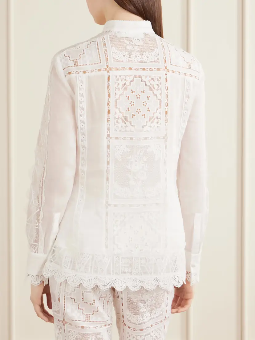 Zimmermann Aster Embroidered Blouse | Thumbnail 3