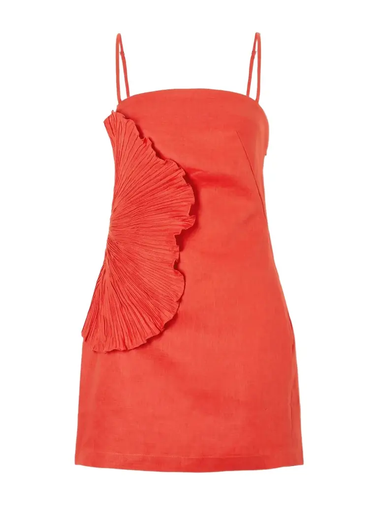 ANDRES OTALORA Respiro Lento Embellished Linen Mini Dress | Image 1 ANDRES OTALORA Respiro Lento Embellished Linen Mini Dress | Image 1