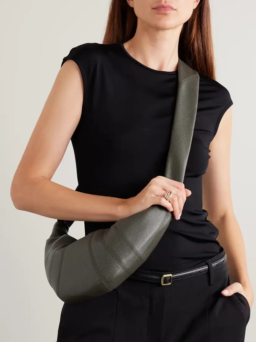 Lemaire Croissant Small Paneled Textured-leather Shoulder Bag | Thumbnail 2