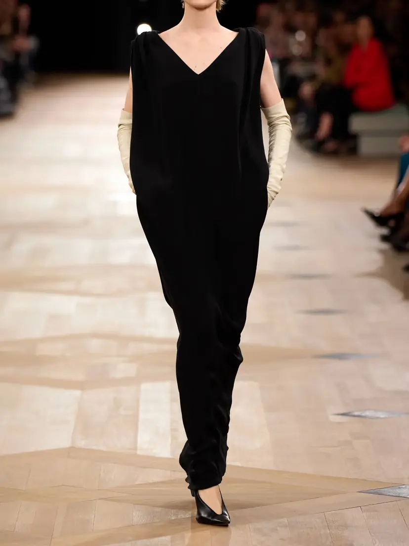 Balenciaga Draped Silk And Wool-blend Crepe Maxi Dress | Thumbnail 5 Balenciaga Draped Silk And Wool-blend Crepe Maxi Dress | Thumbnail 5
