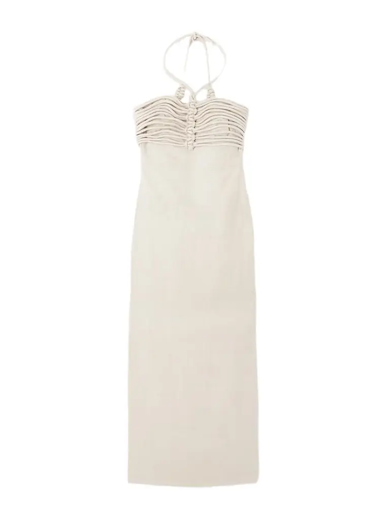 ANDRES OTALORA Mezcalitos Knotted Linen Midi Dress | Image 1 ANDRES OTALORA Mezcalitos Knotted Linen Midi Dress | Image 1