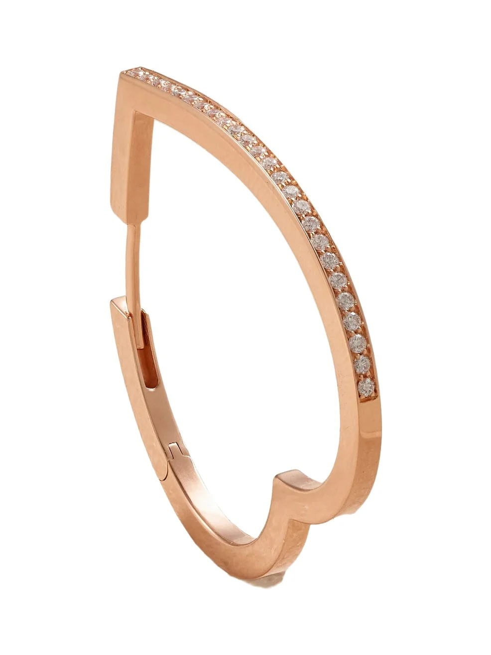 Antifer Heart Large 18-karat Rose Gold Diamond Single Earring